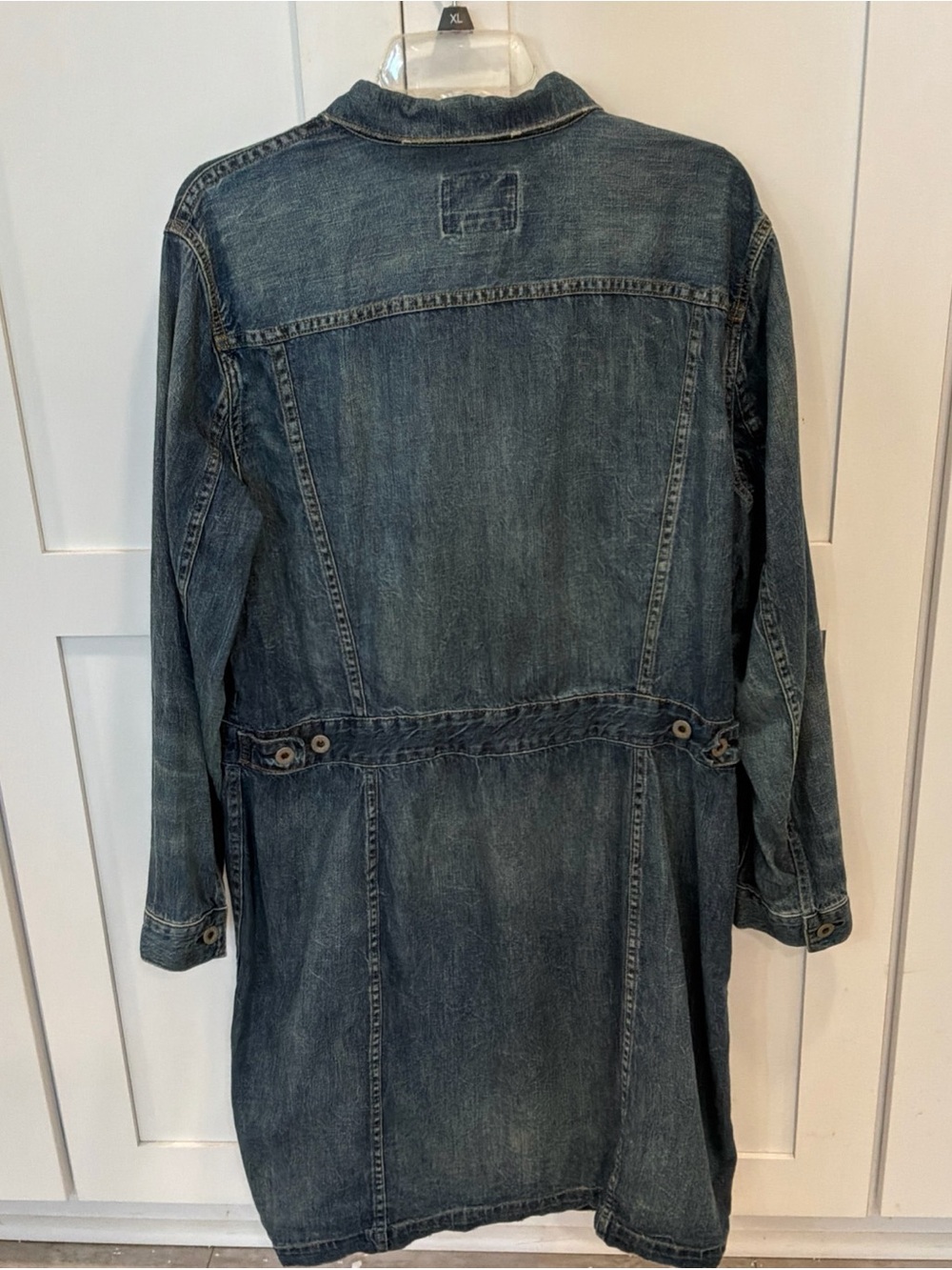 Lauren Ralph Lauren Women’s Blue Denim Trucker Dress Button Up XL - Picture 4 of 11